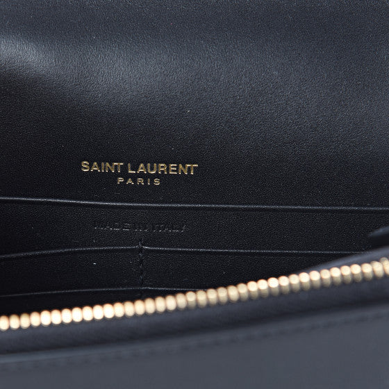 YVES SAINT LAURENT Black Leather Kate Tassel Wallet Crossbody Bag