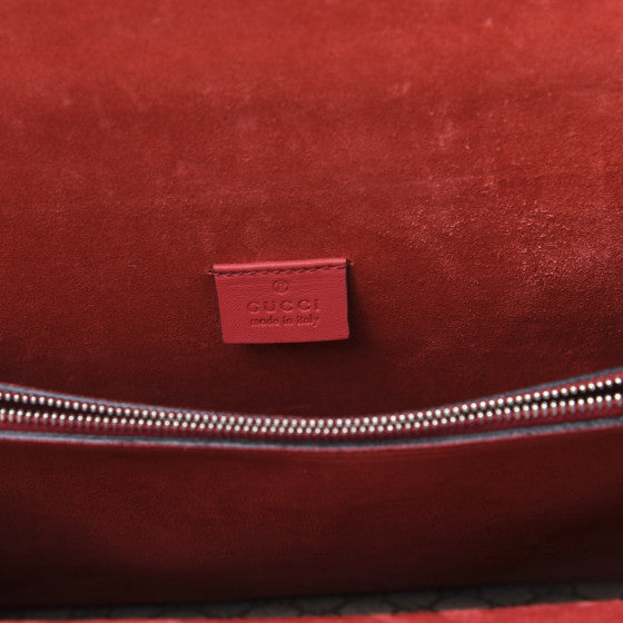 GUCCI Supreme Monogram & Red Leather Medium Dionysus Bag