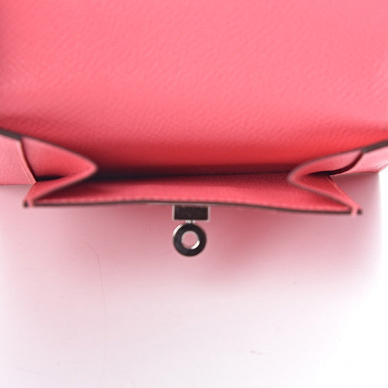 HERMES Pink Leather Epsom Kelly Wallet