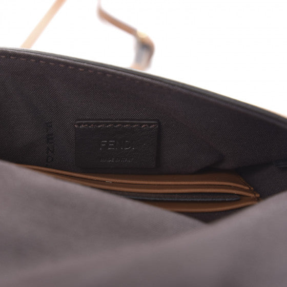 FENDI Brown Leather Baguette Shoulder Bag