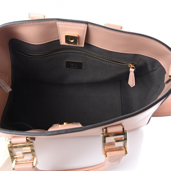 FENDI Pink Leather FF Tote Bag