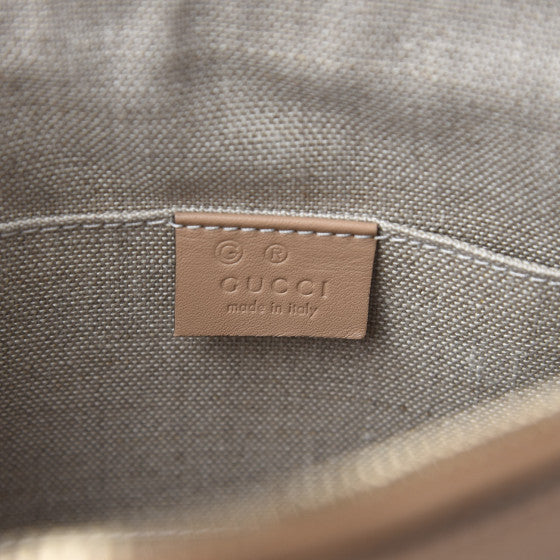 GUCCI Beige Guccissima Leather Small Dome Shoulder Bag