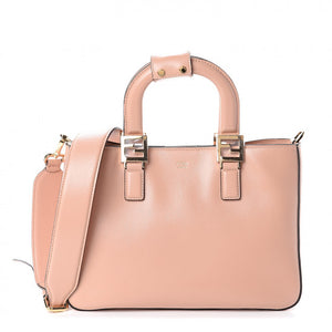 FENDI Pink Leather FF Tote Bag