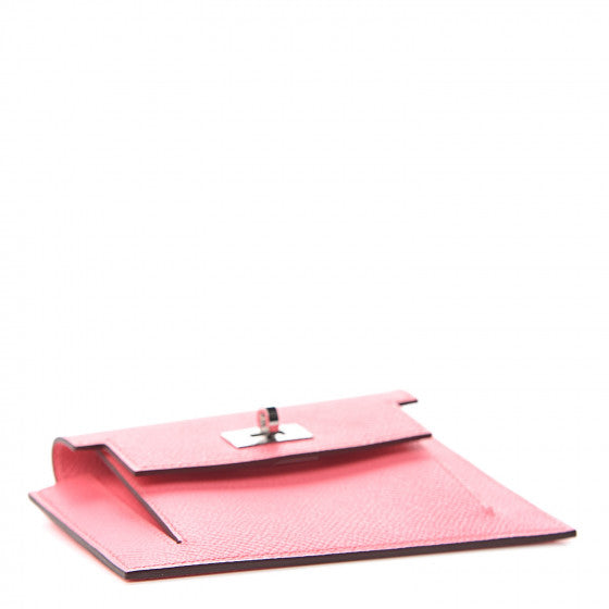HERMES Pink Leather Epsom Kelly Wallet