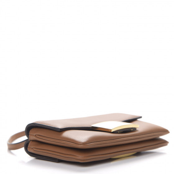 FENDI Brown Leather Baguette Shoulder Bag