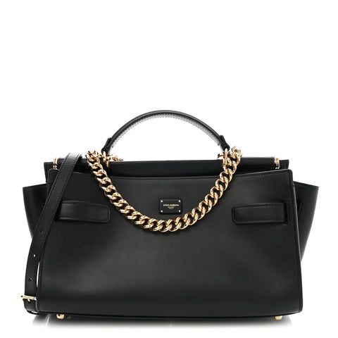 DOLCE & GABBANA Black Leather Shoulder Bag