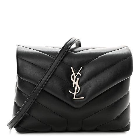 YVES SAINT LAURENT Black Leather Crossbody Bag