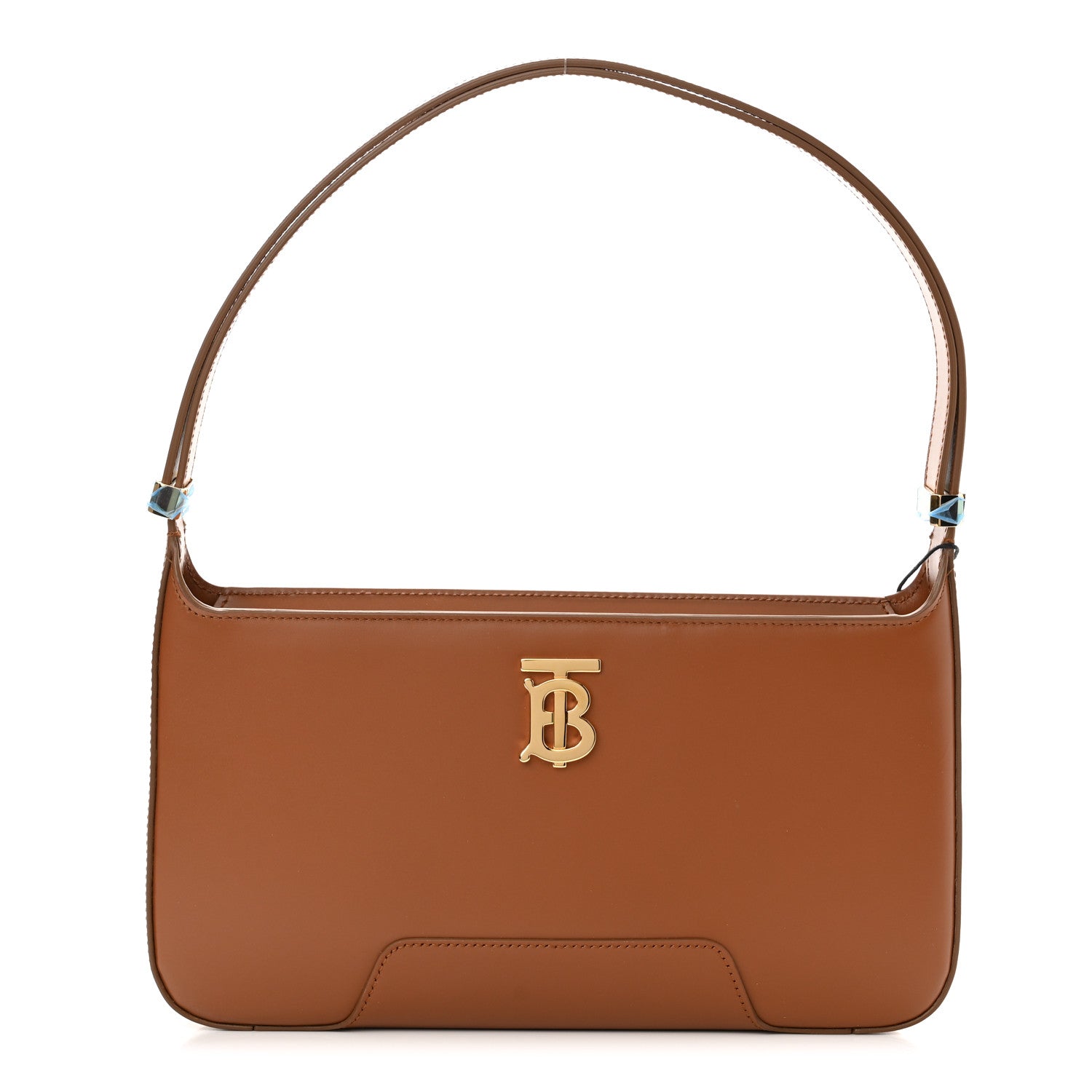 BURBERRY Brown Leather Shoulder Bag