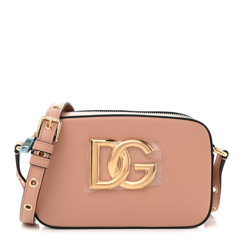 DOLCE & GABBANA Beige Leather Crossbody Bag