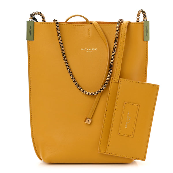 YVES SAINT LAURENT Yellow Leather Shoulder Bag