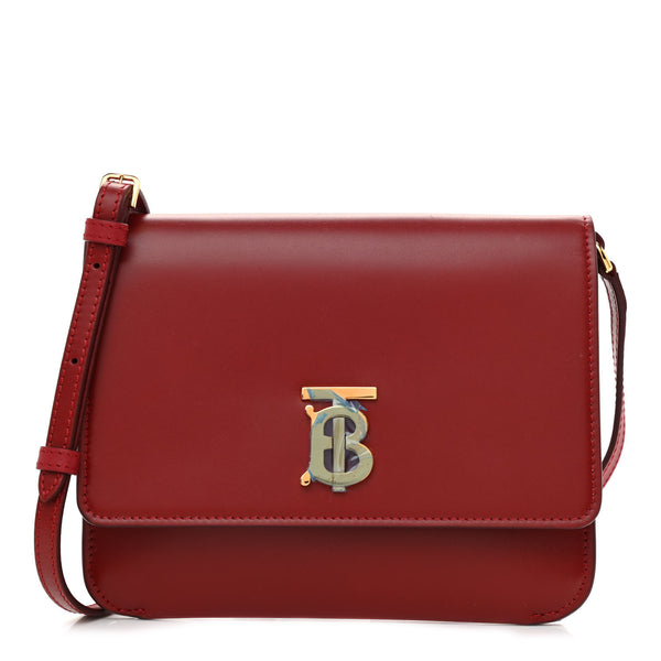 BURBERRY Red Leather Crossbody Bag