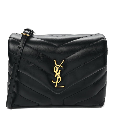 YVES SAINT LAURENT Black Leather Crossbody Bag