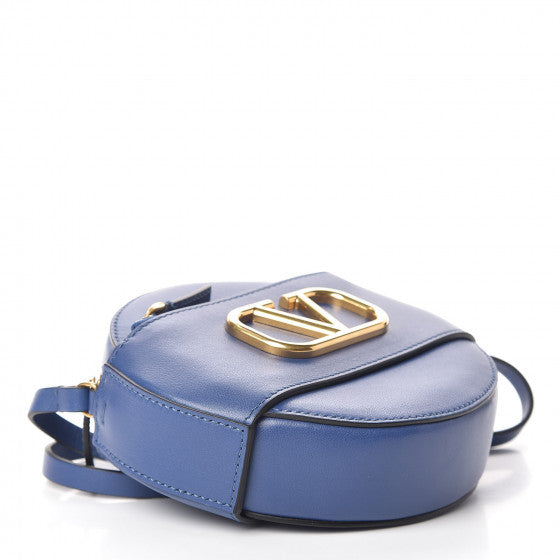 VALENTINO Blue Leather VLogo Crossbody Bag