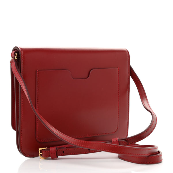 BURBERRY Red Leather Crossbody Bag