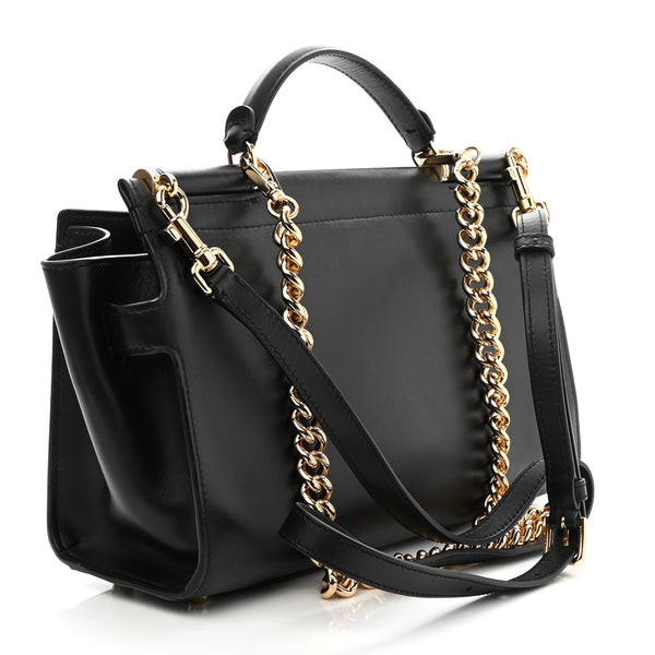 DOLCE & GABBANA Black Leather Shoulder Bag
