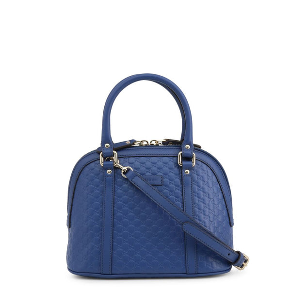GUCCI Blue Guccissima Leather Small Dome Bag